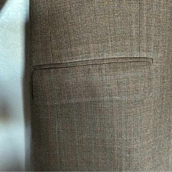 Lauren Ralph Lauren Silk Wool‎ Blend Sports Coat Brown and Blue tweed 46 Regular - Picture 3 of 16